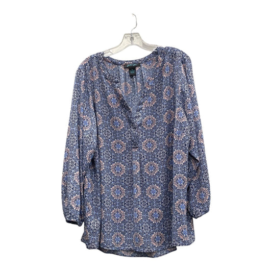 Top Ls ByFaith & Zoe  In Blue & Pink, Size:2X