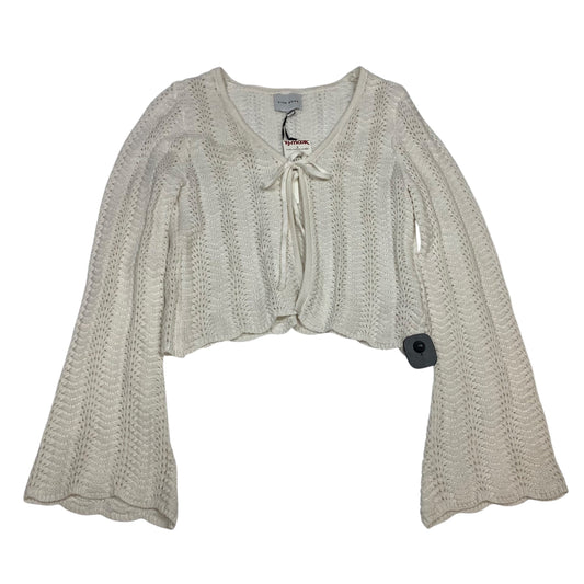 Cardigan By Pink Rose In Cream, Size:L