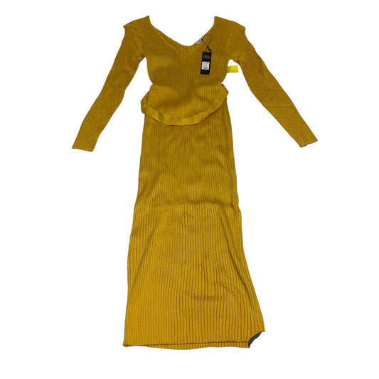 Dress Casual Midi By Fashion Nova In Yellow, Size:2X