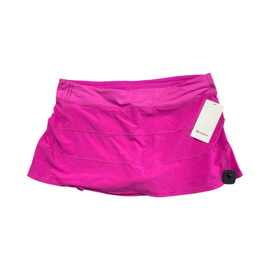 Athletic Skort By Lululemon In Pink, Size:18