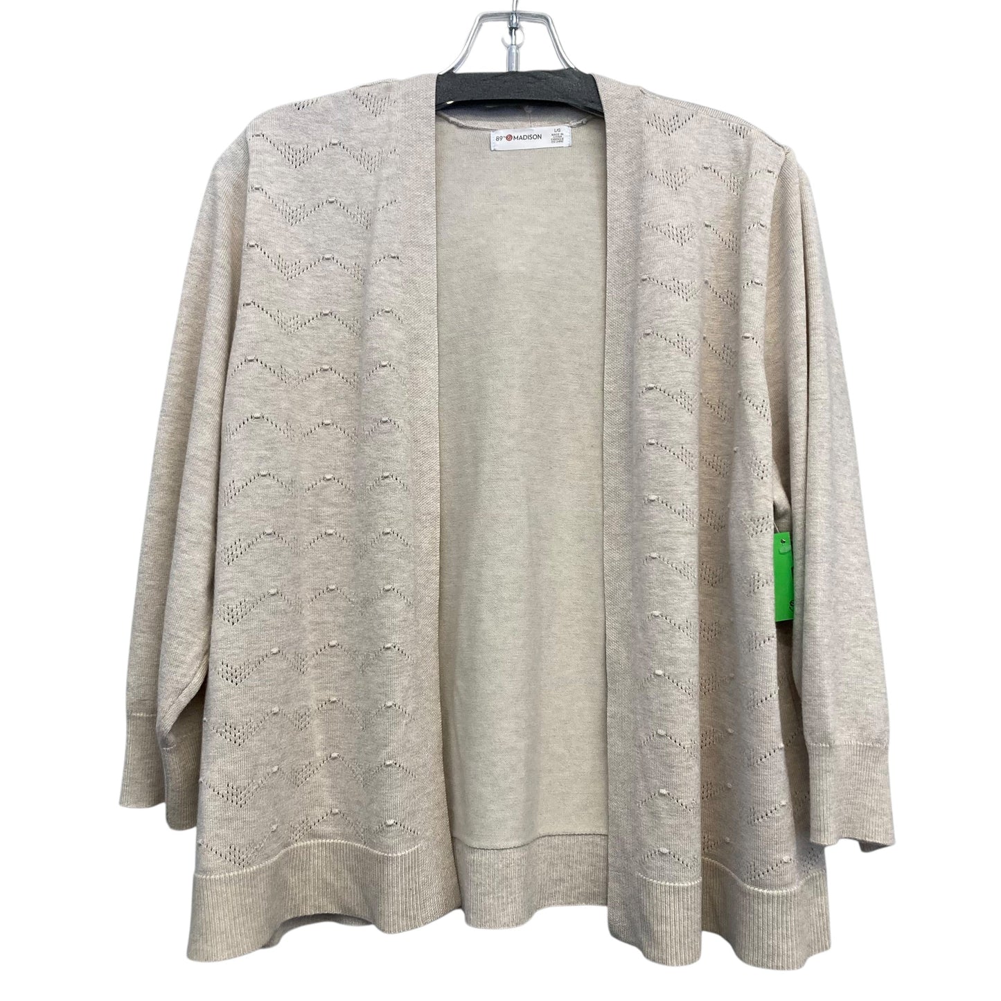 Sweater Cardigan By 89Th And Madison In Beige, Size:L