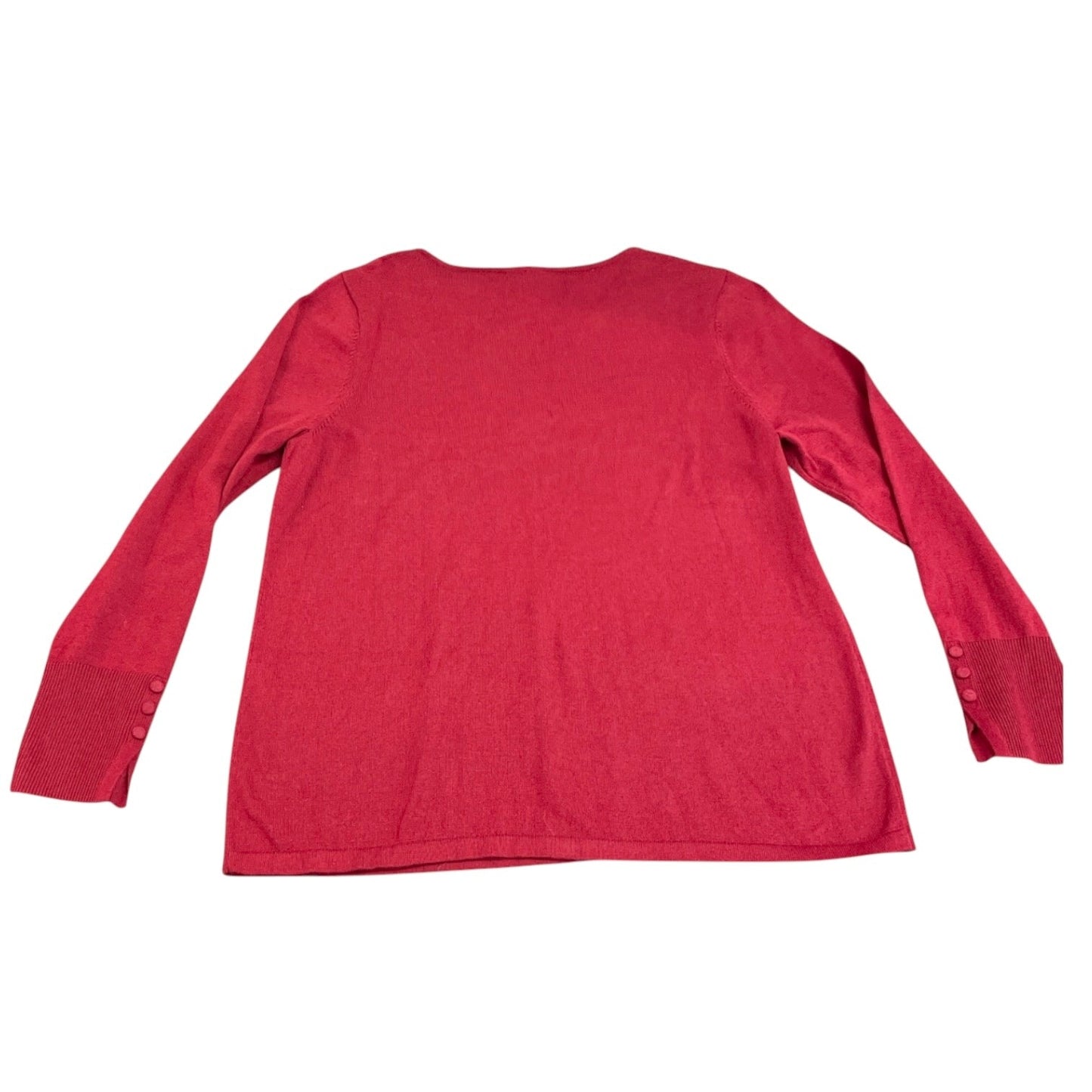 Sweater By Chicos In Maroon, Size: L