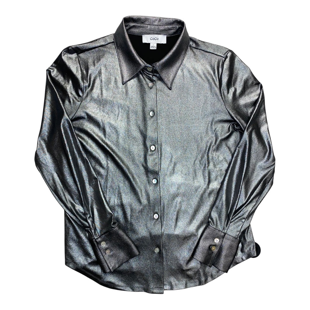 Top Ls By Cece In Silver, Size:S