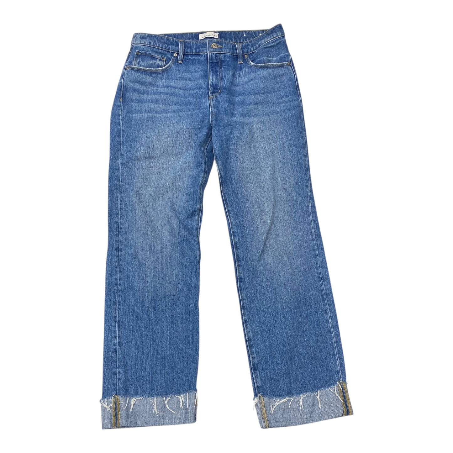 Jeans Boyfriend By Loft In Blue Denim, Size:8
