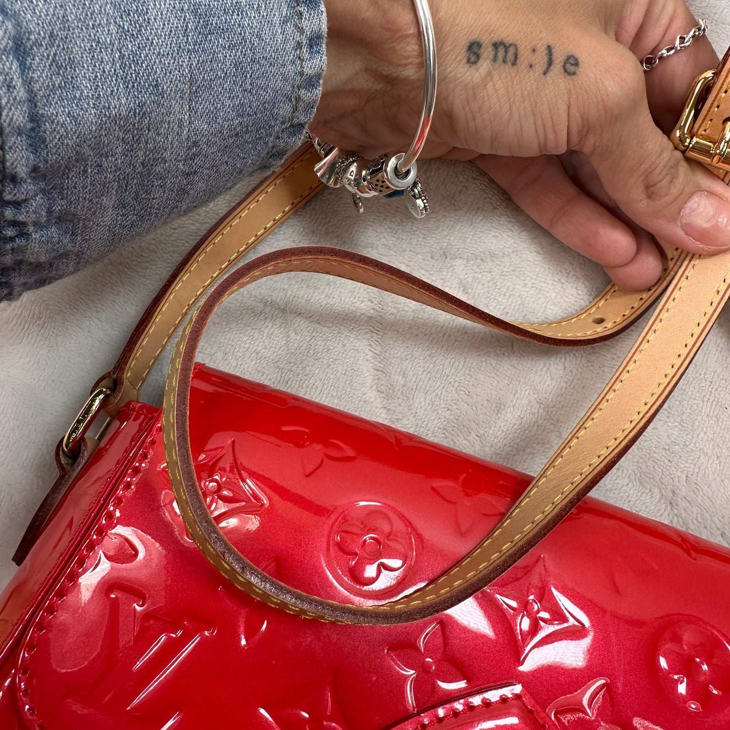 Patent leather Bellflower GM bag Luxury Designer By Louis Vuitton, Size: Small