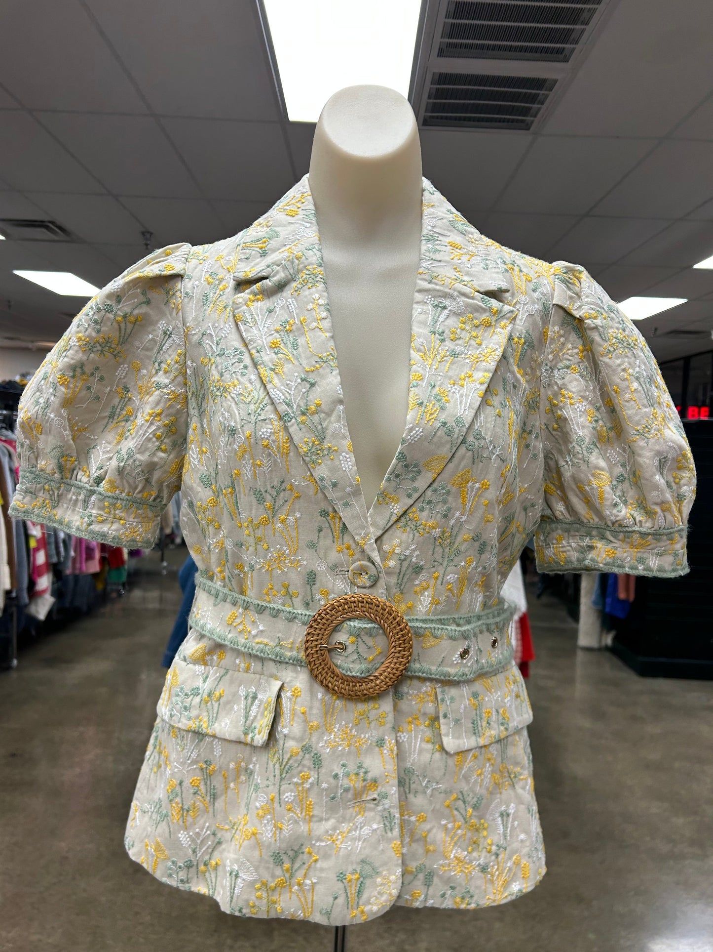 Blazer By English Factory In Tan, Size:S