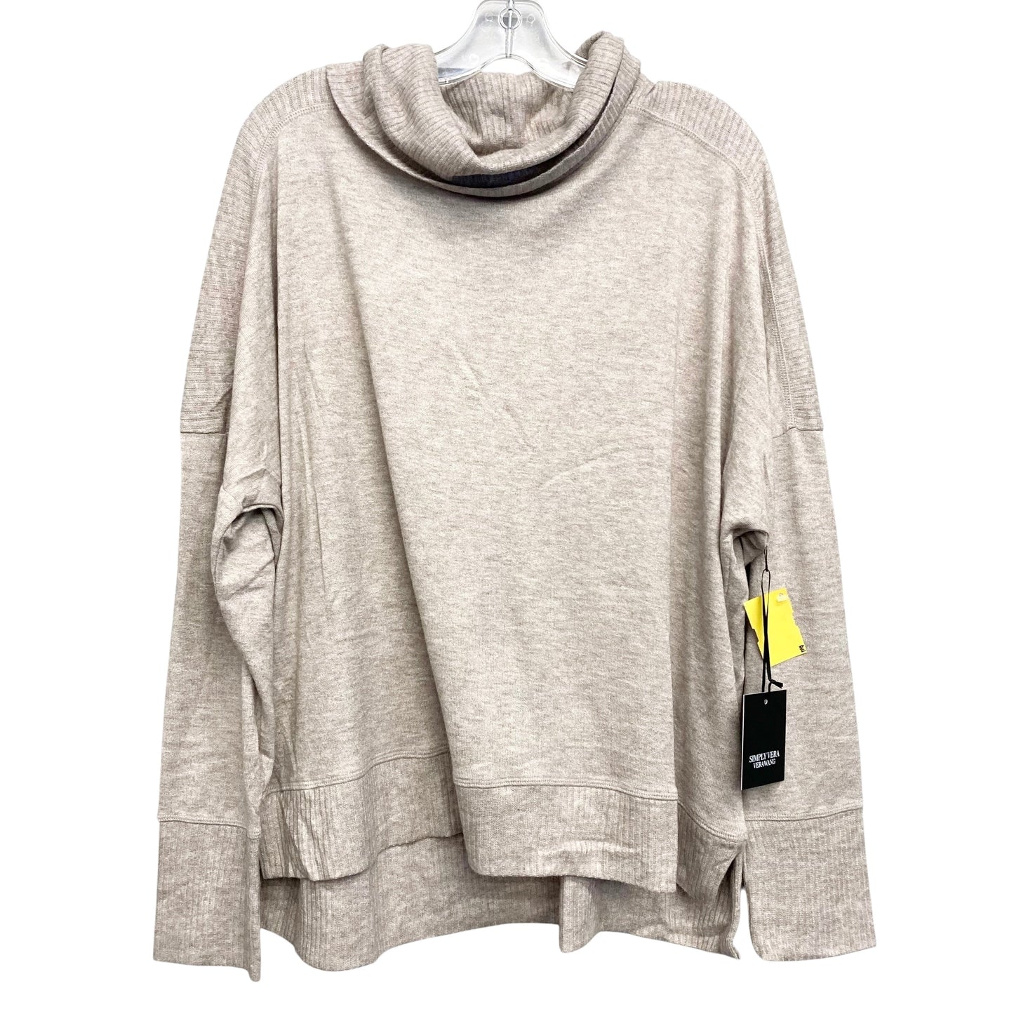 Sweater By Simply Vera In Beige, Size:1X
