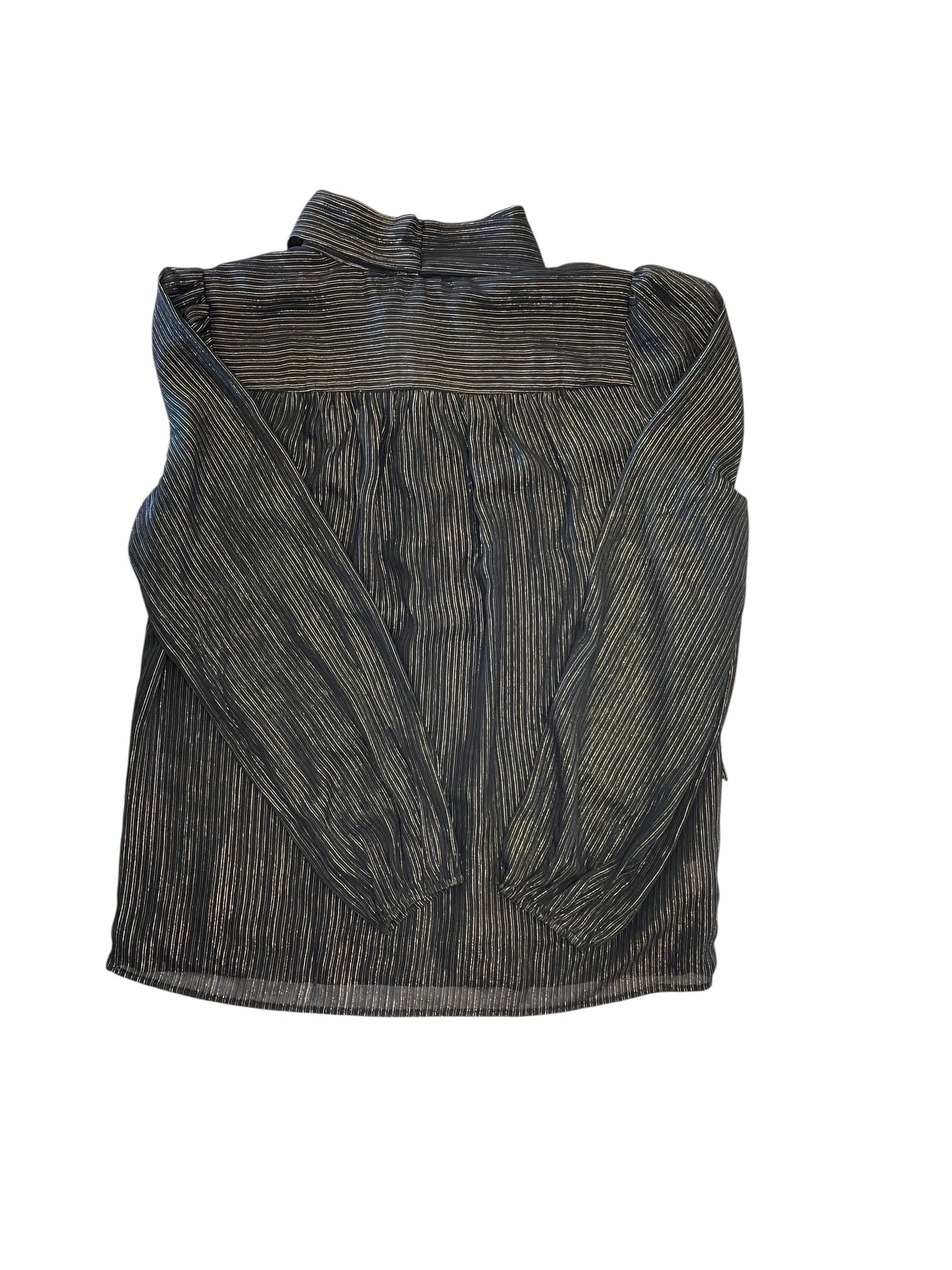 Blouse Ls By Ann Taylor In Black, Size:S