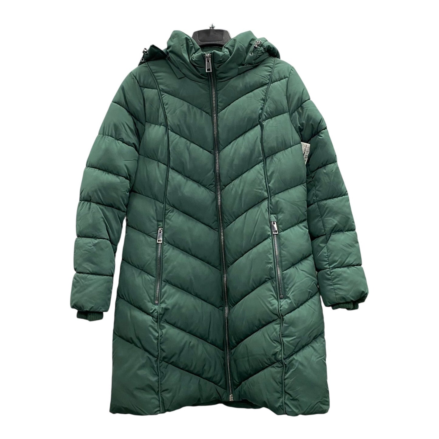 Coat Puffer & Quilted By London Fog In Green, Size:M