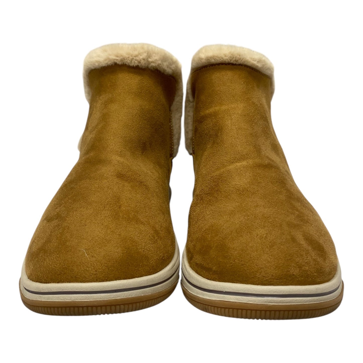 Boots Ankle Flats By Clarks In Tan, Size:9