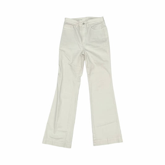 Jeans Flared By Talbots In Cream Denim, Size:2