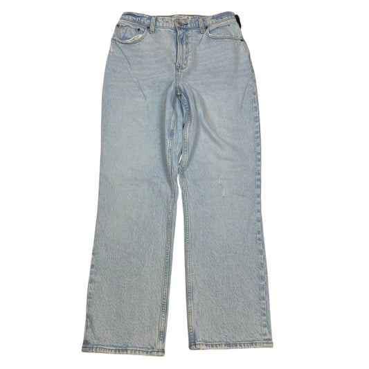 Jeans Straight By Abercrombie And Fitch In Blue Denim, Size:10