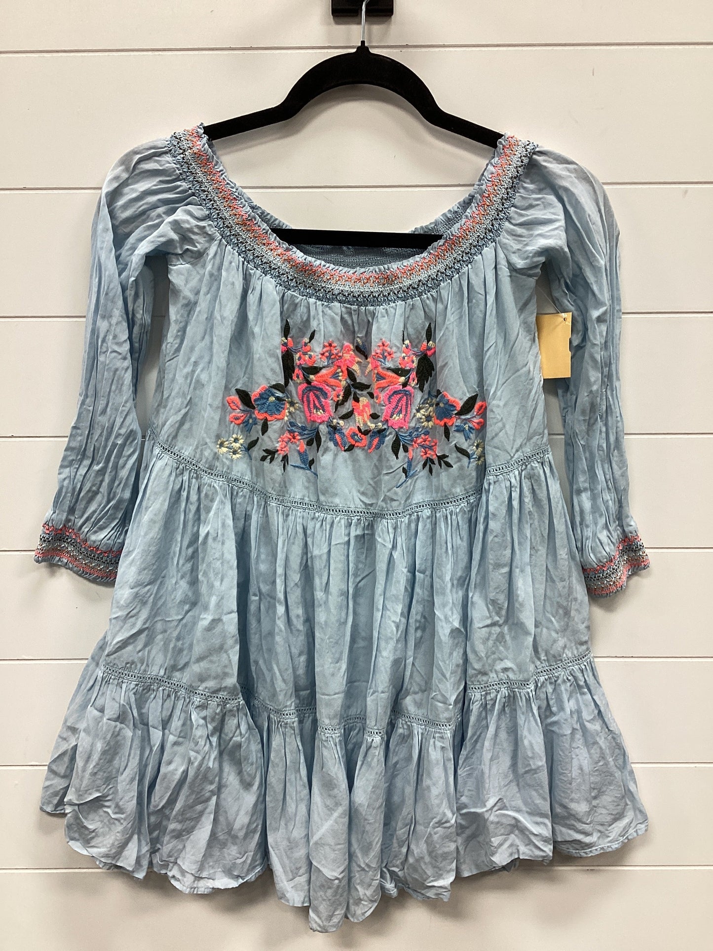 Blouse Ls By Free People In Blue, Size:Xs