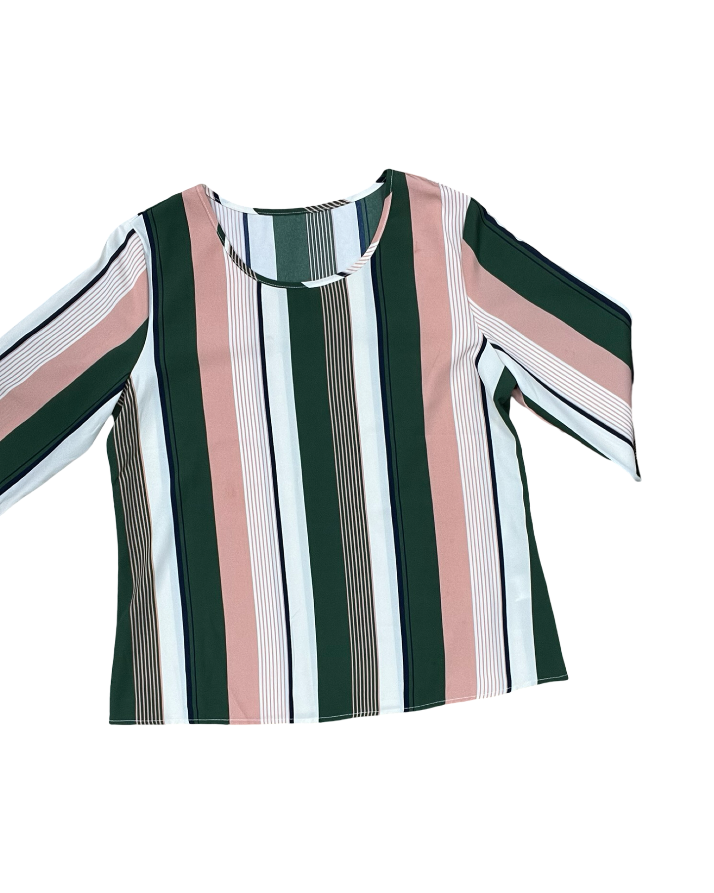 Top Ls By Clothes Mentor In Green & Pink, Size:M