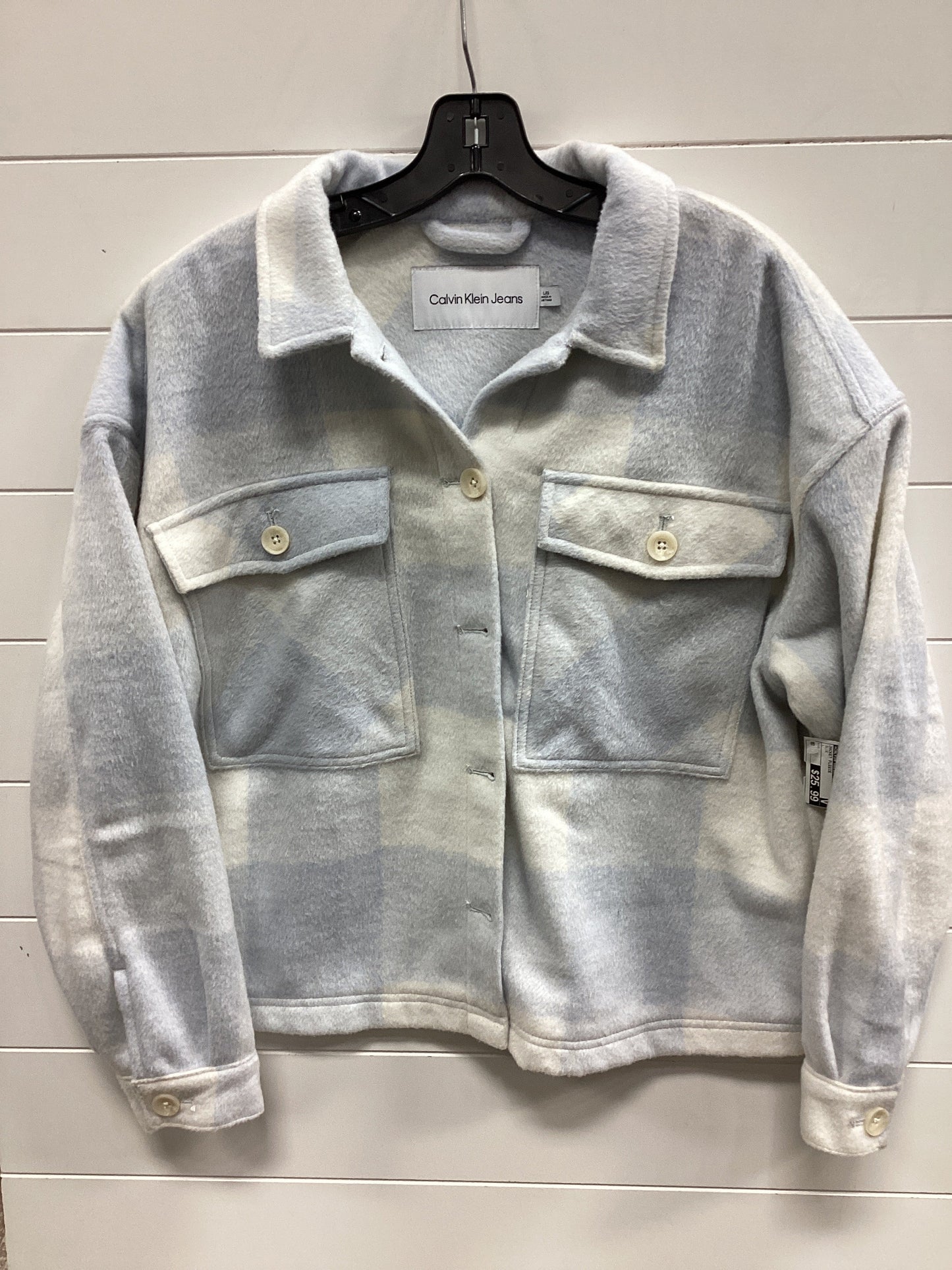 Jacket Fleece By Calvin Klein In Blue, Size:L