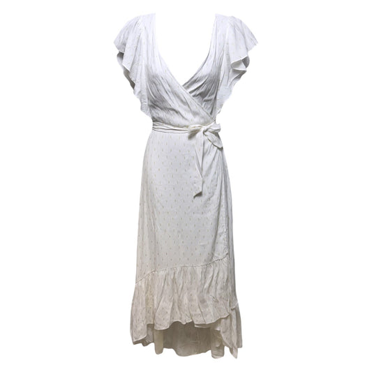 Maggie Dress By Drew In White & Gold, Size: S