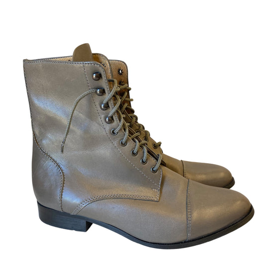 Boots Leather In Grey, Size:8