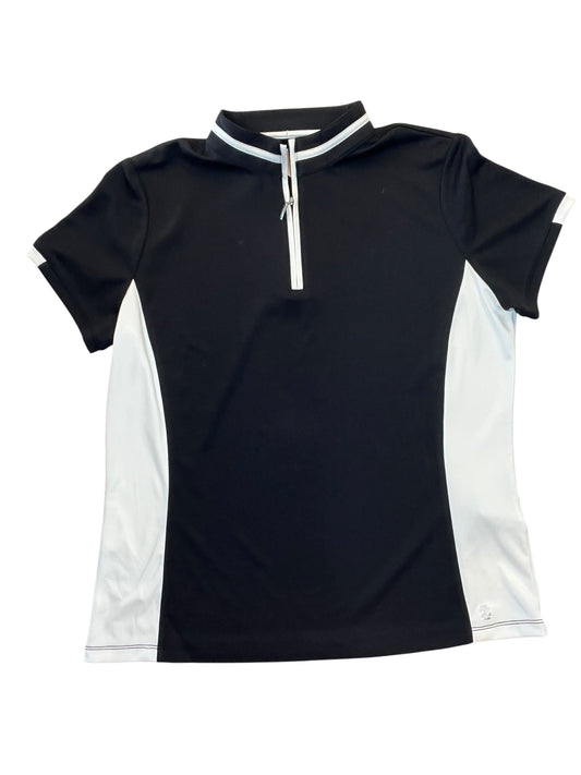 Athletic Top Ss By Izod In Black, Size:L