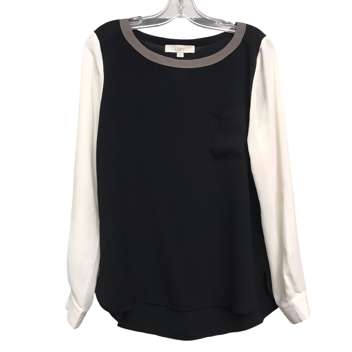 Top Ls By Loft In Black & Cream, Size:S