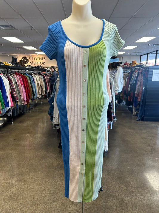 Dress Casual Maxi By Bohme In Blue & Green, Size:S