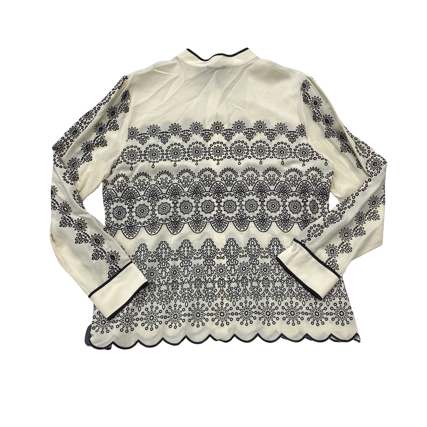 Top Ls By Per Se In Black & Cream, Size:L