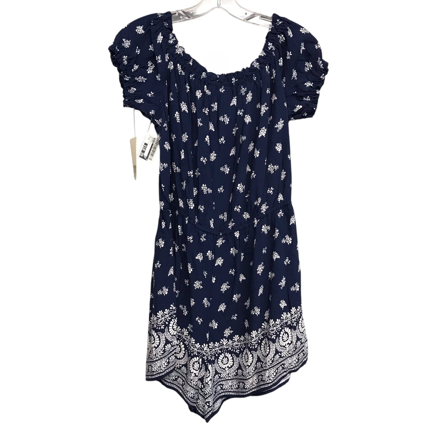 Romper By Be-Bop In Blue & White, Size:Xl