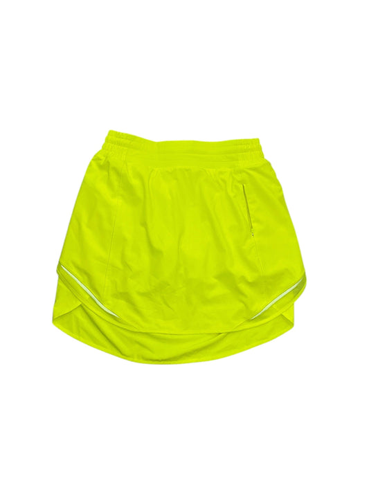 Athletic Skort By Lululemon In Yellow, Size:S