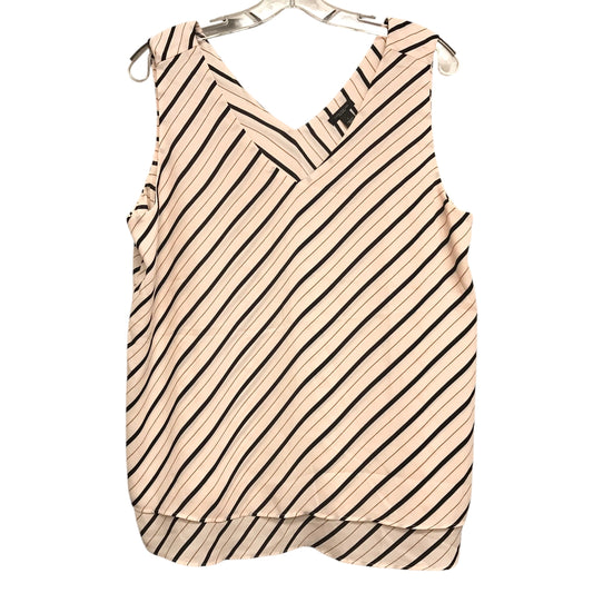 Top Sleeveless By Ann Taylor In Striped Pattern, Size:L
