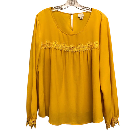TOP LS by A NEW DAY In YELLOW, Size: L