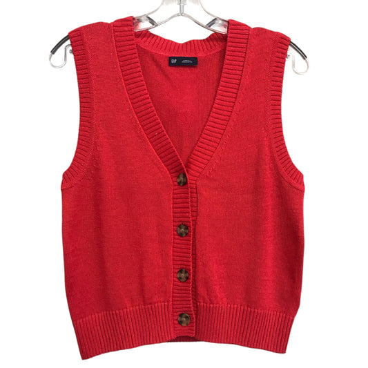 Vest Sweater By Gap In Red, Size:Xs