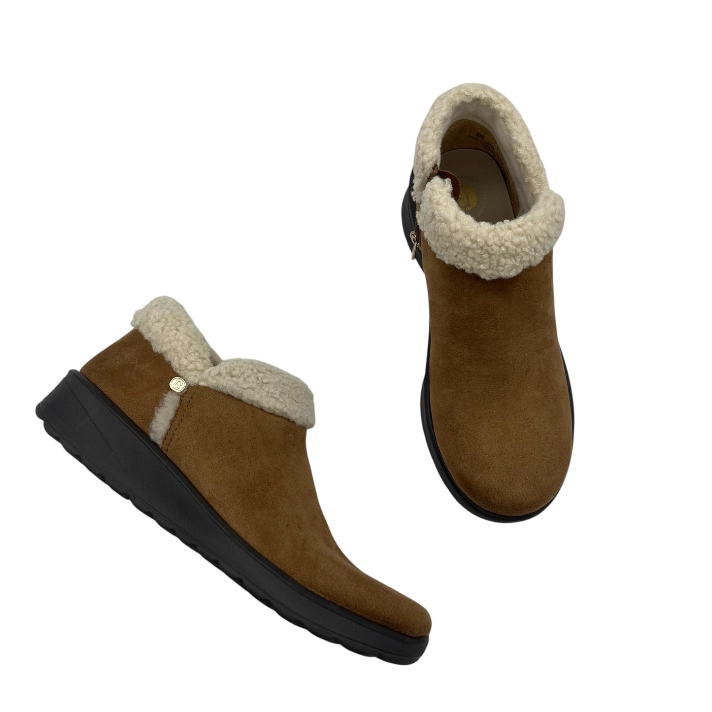 Boots Ankle Flats By Bzees In Tan, Size:9