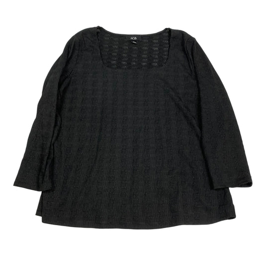 Top Ls By Agb In Black, Size:L