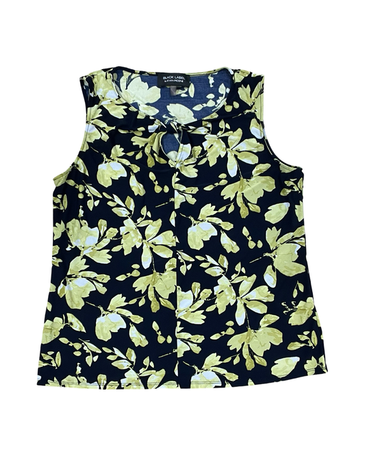 Top Sleeveless By Black Label In Blue & Green, Size:L