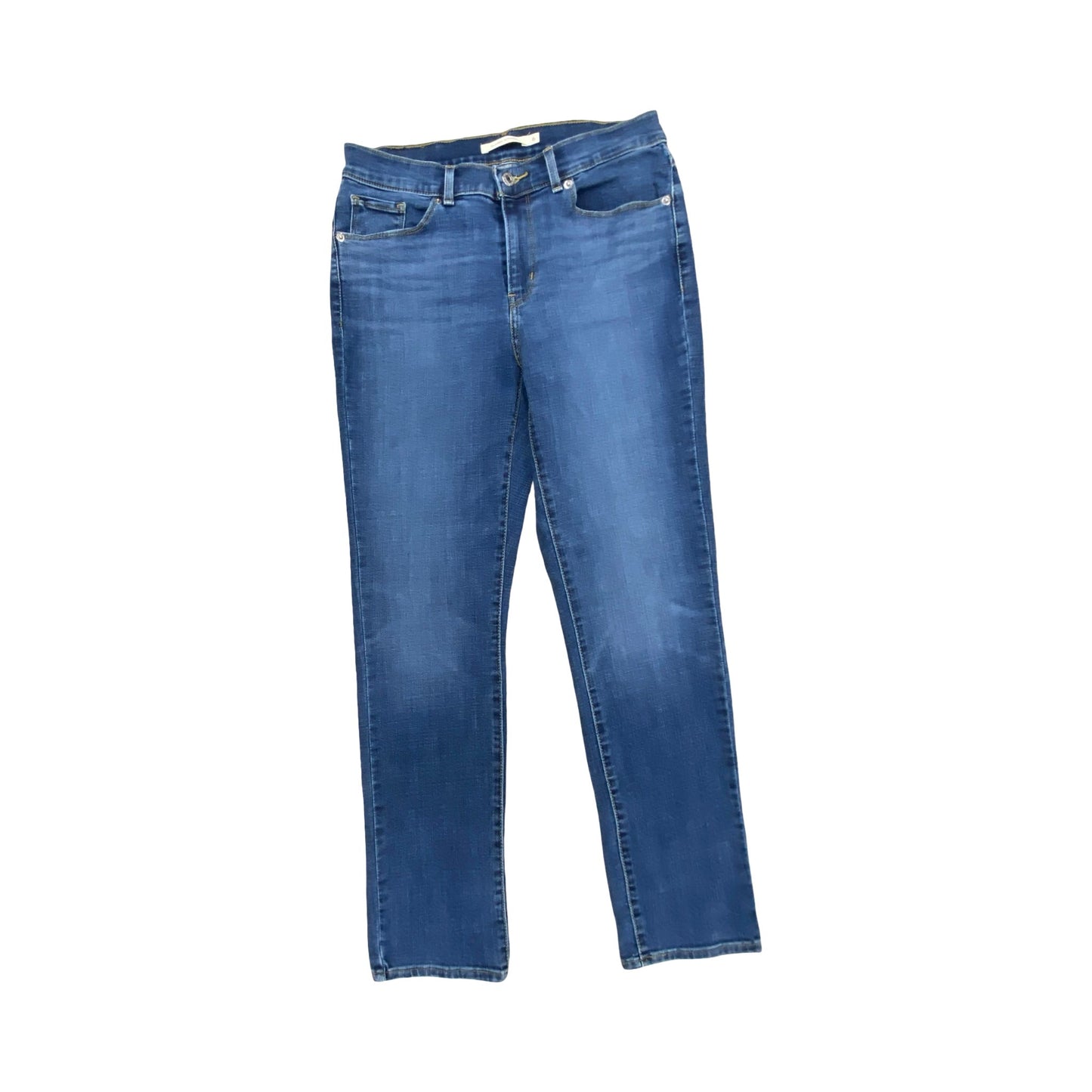 Jeans Straight By Levis In Blue Denim, Size:6