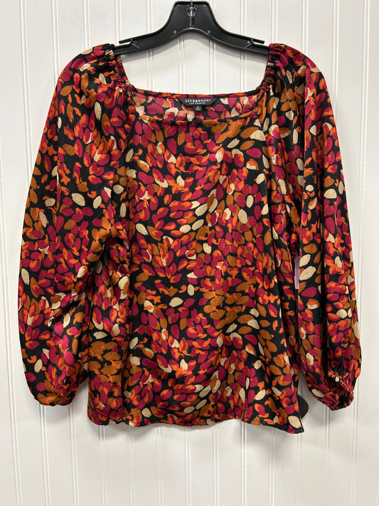 Top Ls By Liverpool In Orange & Pink, Size:M