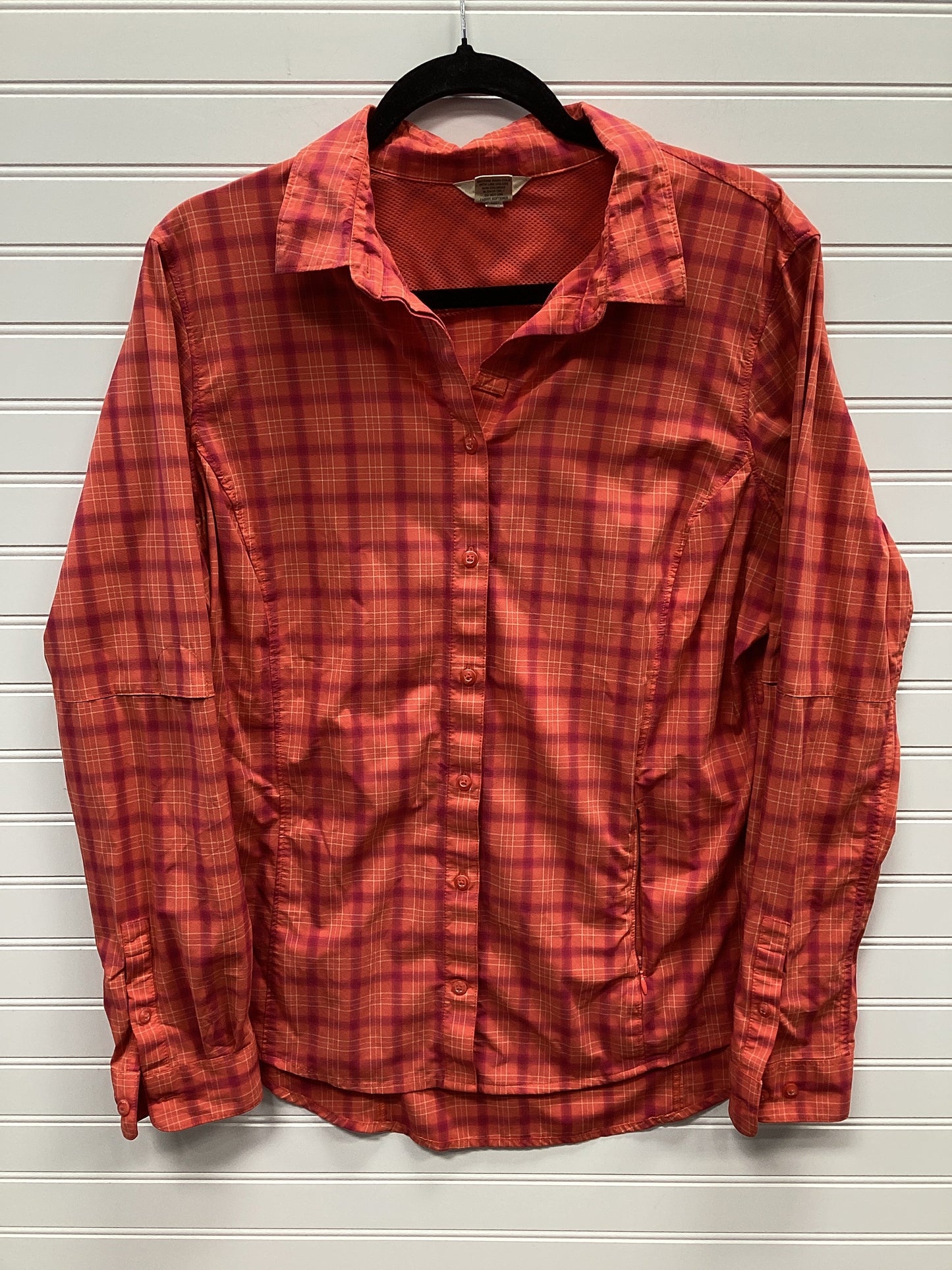 Athletic Top Ls Collar By Duluth Trading In Orange, Size:L