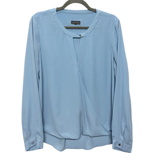 Blouse Ls By Vince Camuto In Blue, Size:L