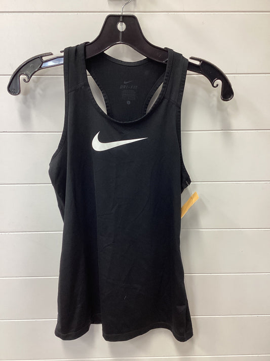 Athletic Tank Top By Nike Apparel In Black, Size:L
