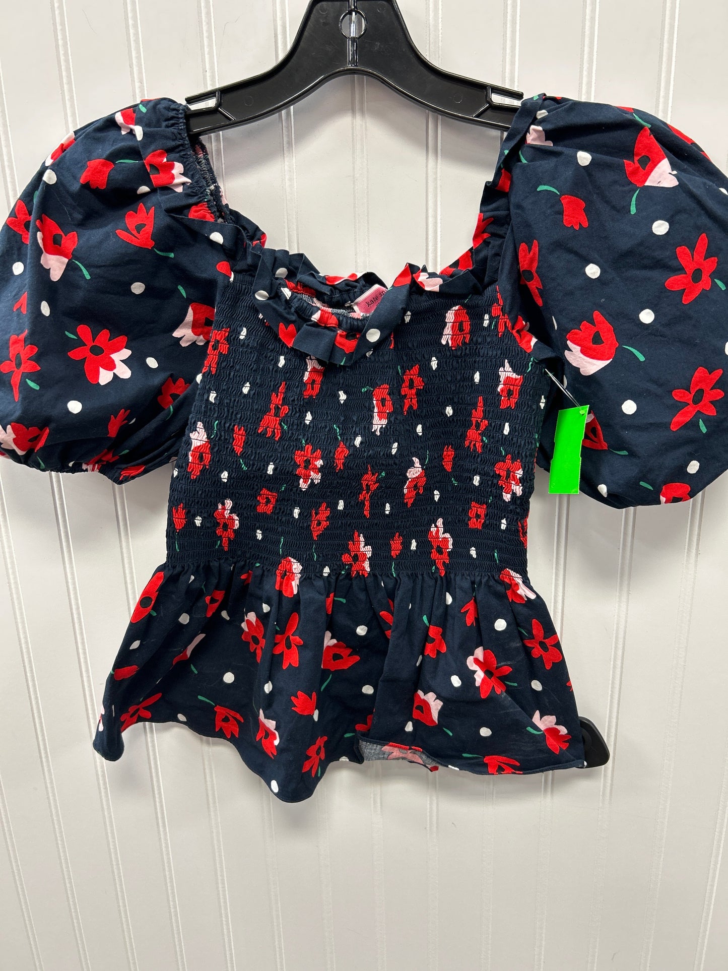 Blouse Designer By Kate Spade In Navy, Size:Xs