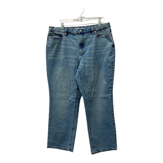 Jeans Straight By Lands End In Blue, Size:16