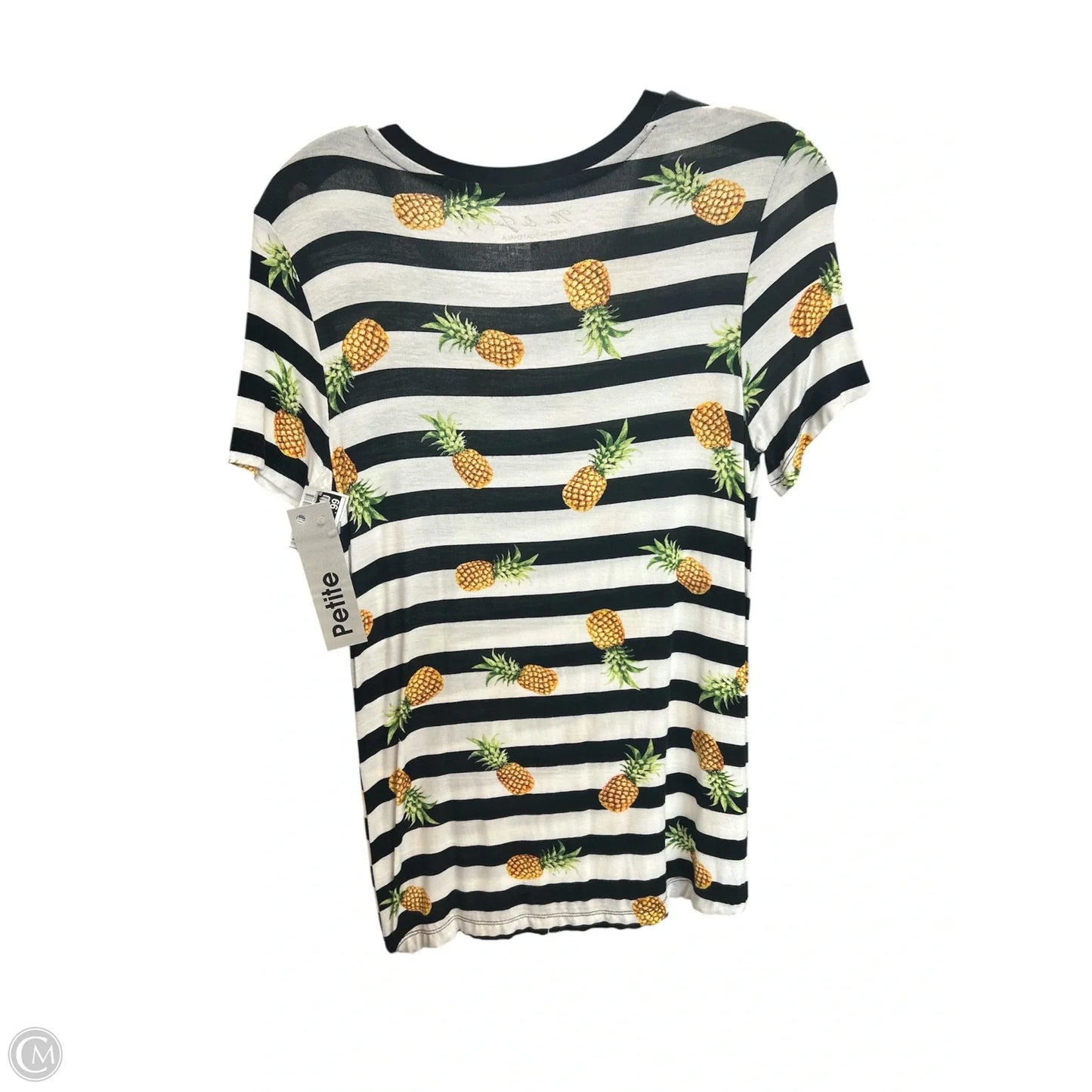 Top Short Sleeve Basic By Clothes Mentor In Striped Pattern, Size: Sp