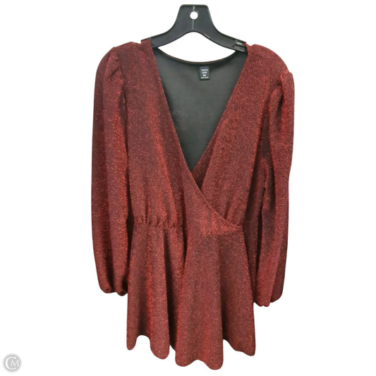 Top Long Sleeve By Shein In Red, Size: Xl