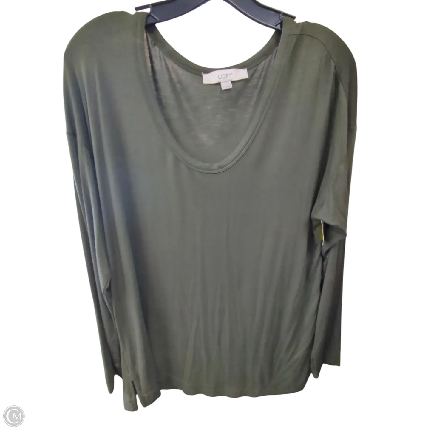 Top Long Sleeve By Loft In Green, Size: M
