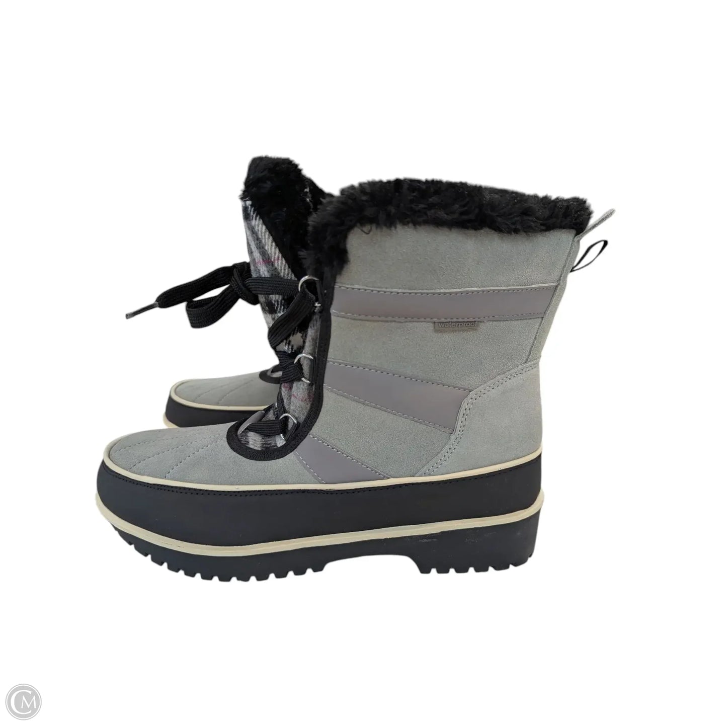 Boots Snow By Comfortview In Grey, Size: 11