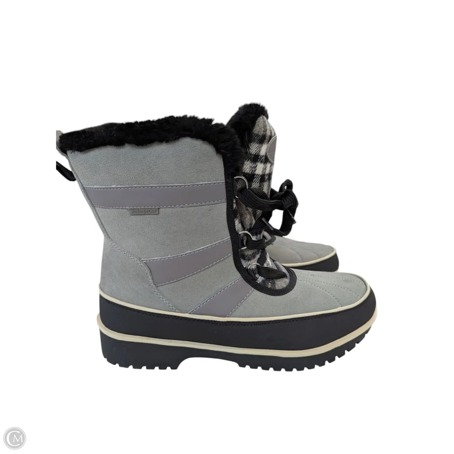 Boots Snow By Comfortview In Grey, Size: 11