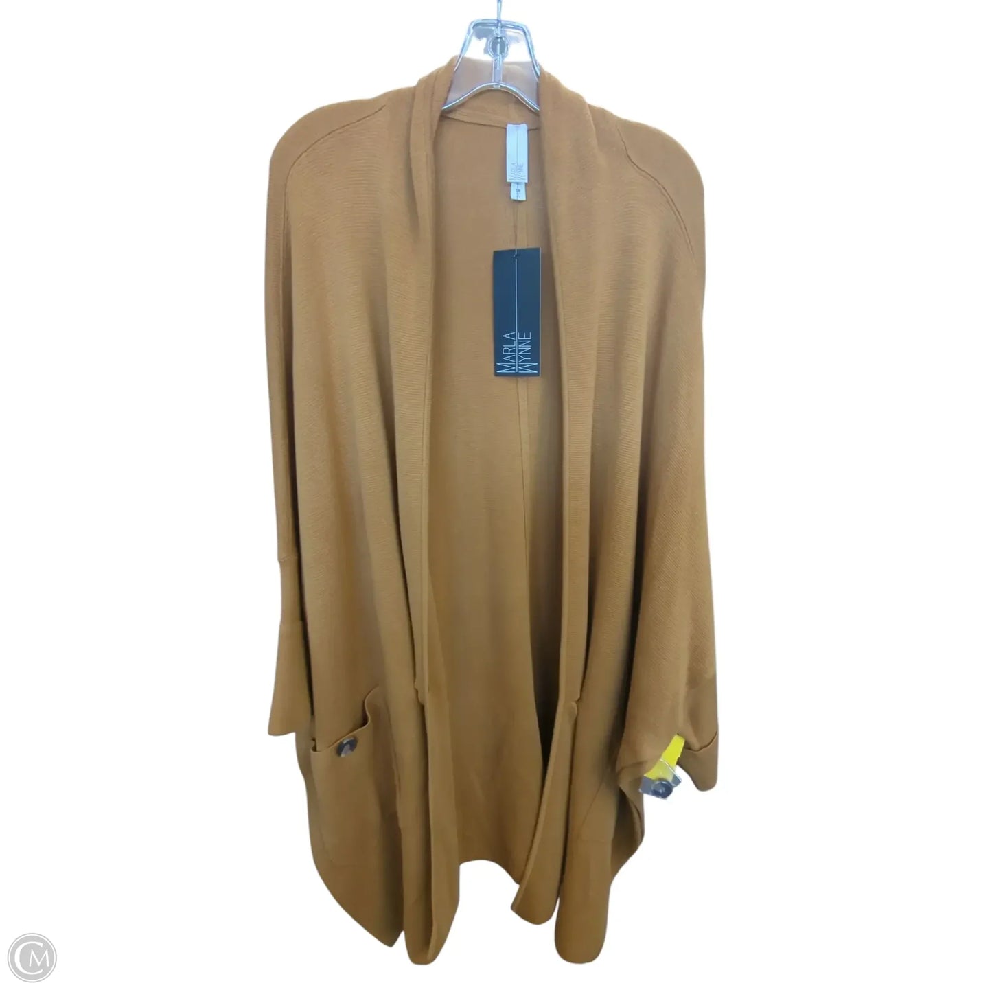 Cardigan By Clothes Mentor In Yellow, Size: 1x