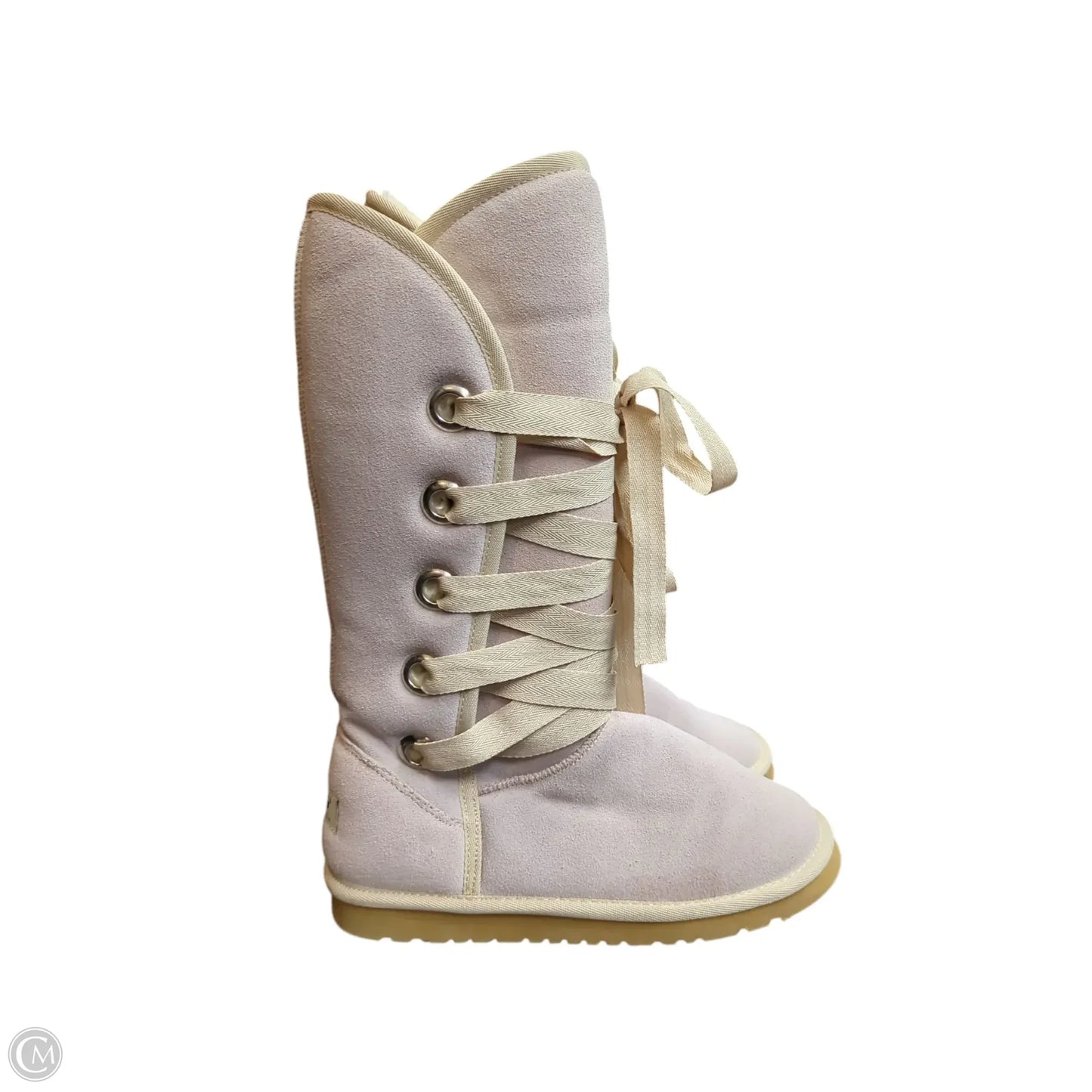 Boots Designer By Ugg In Grey, Size: 9