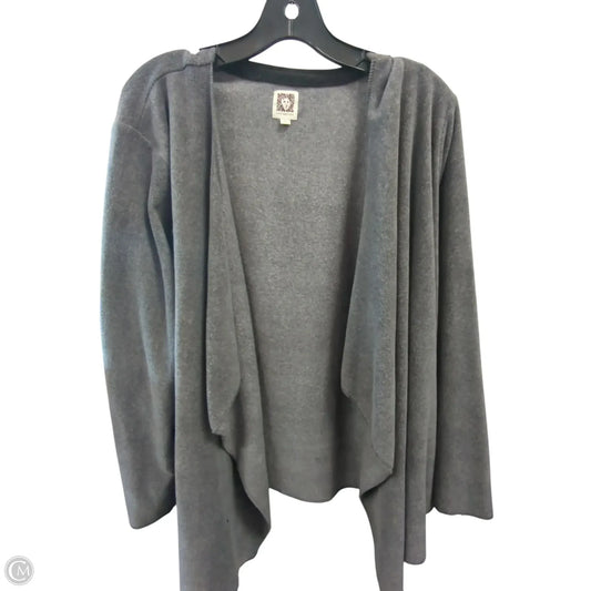 Cardigan By Anne Klein In Grey, Size: Xl