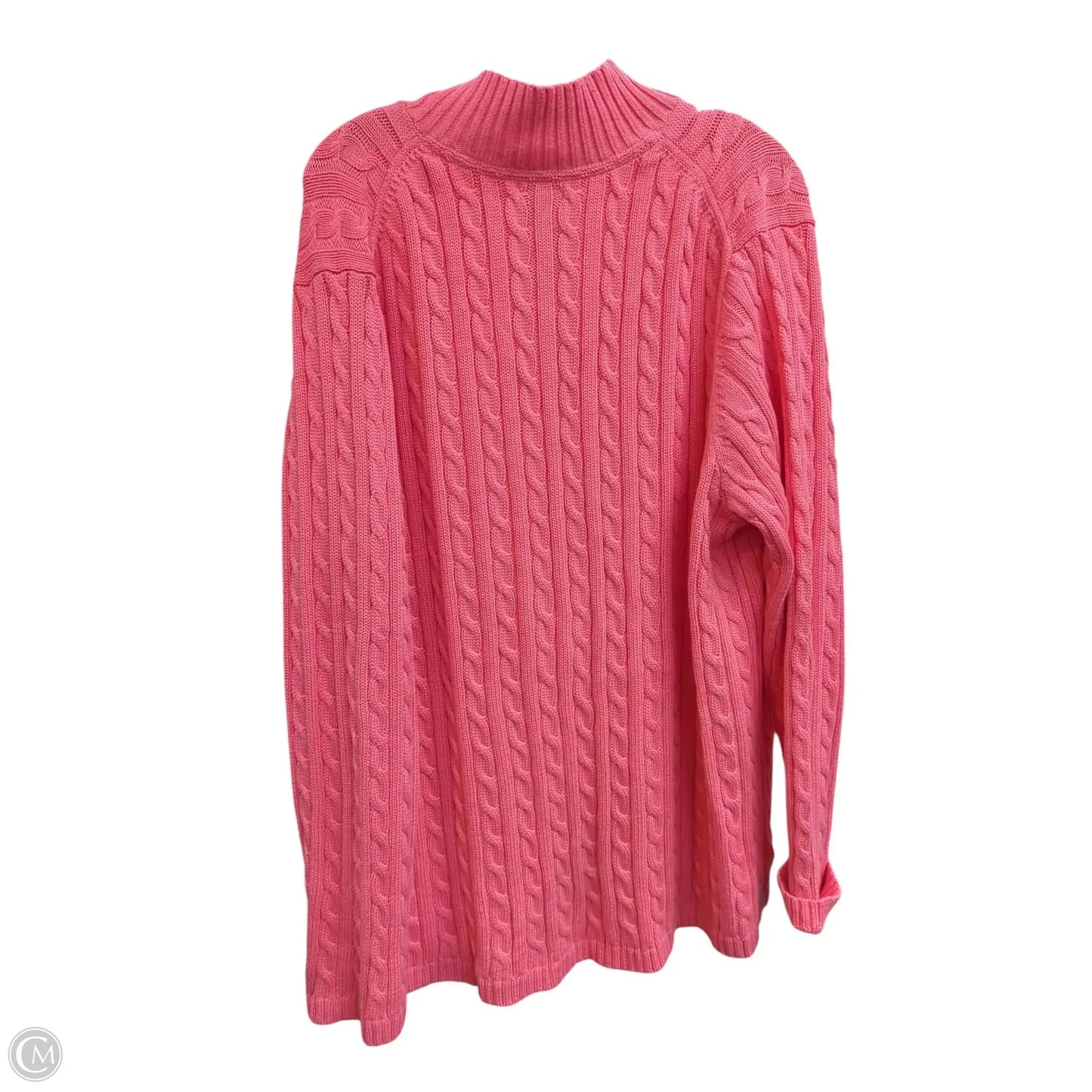 Sweater Cardigan By L.l. Bean In Pink, Size: 3x
