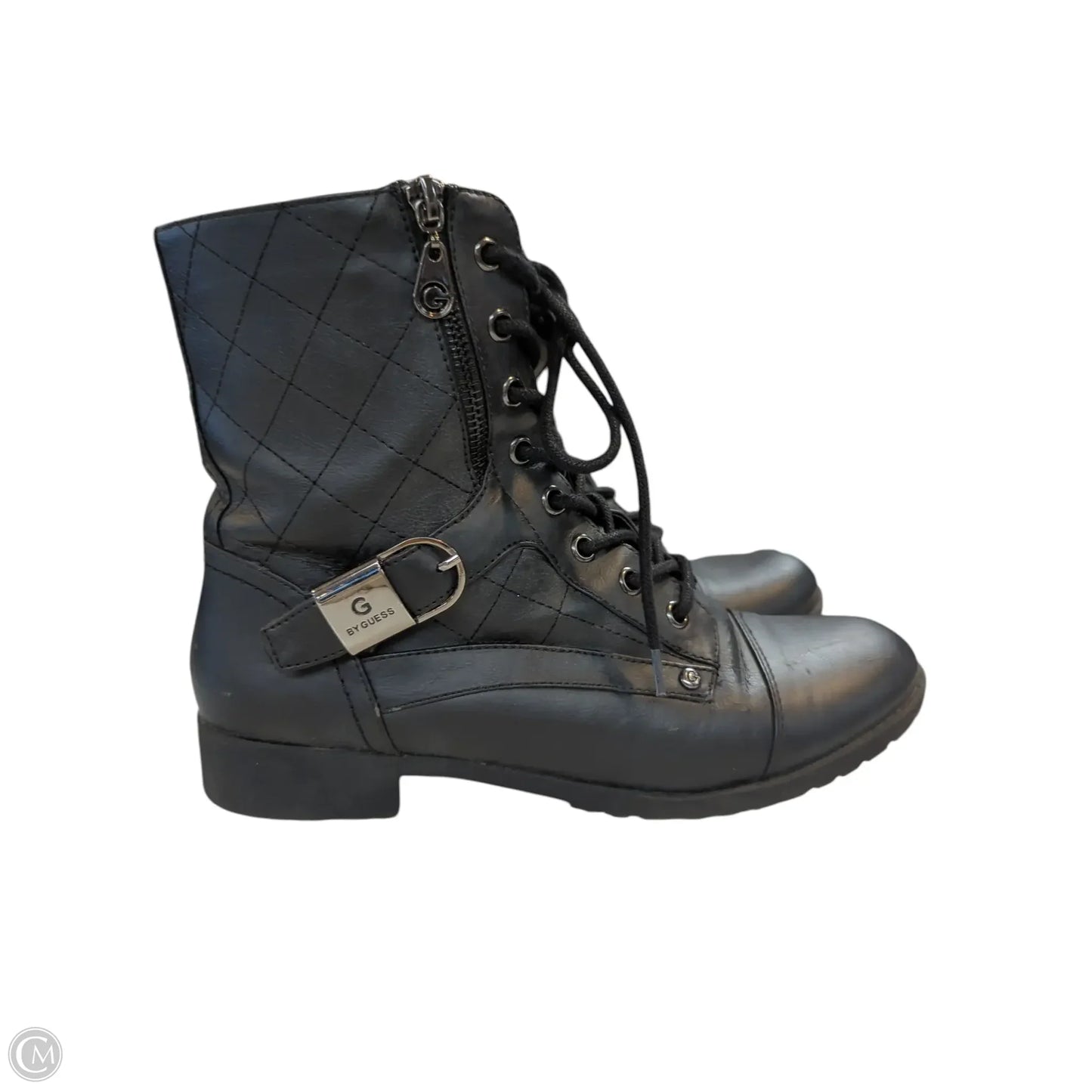 Boots Combat By G By Guess In Black, Size: 8.5